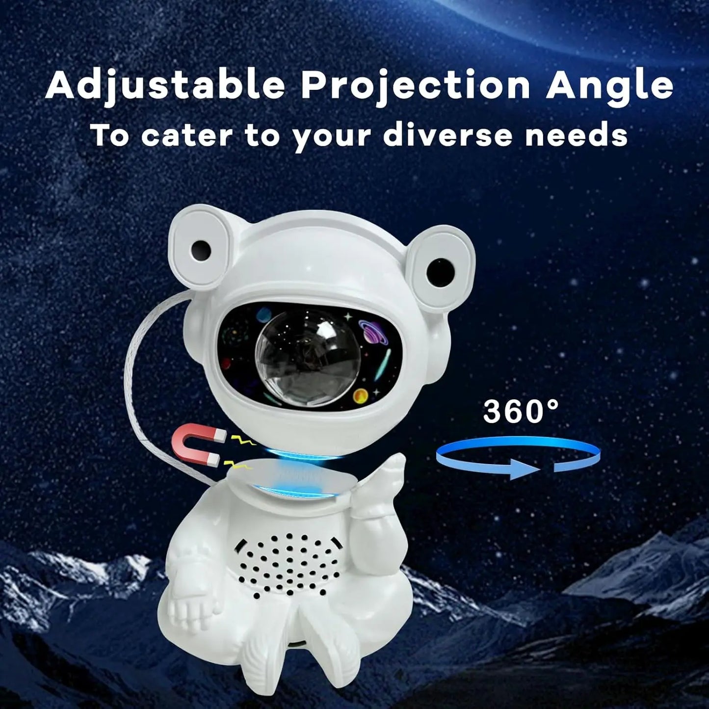Lumora - Astronaut Nebula Projector Romantic Atmosphere Children's Room Decor Companion Bluetooth Speaker