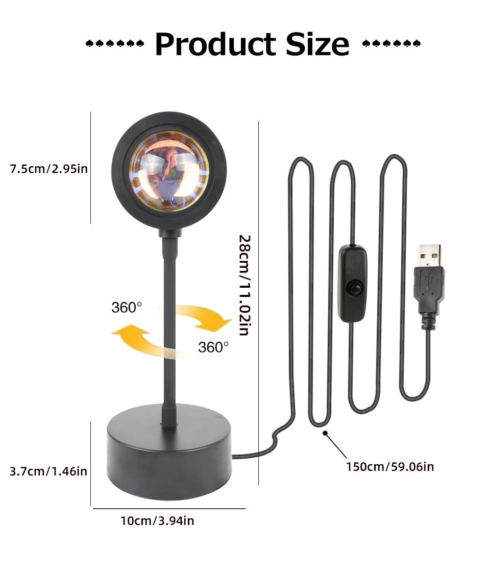 Lumora™ 16-Color Sunset Projection Lamp