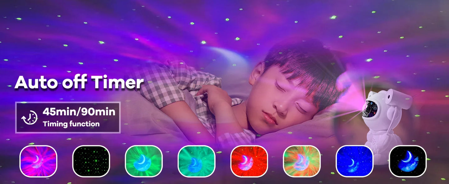 Lumora - Astronaut Nebula Projector Romantic Atmosphere Children's Room Decor Companion Bluetooth Speaker