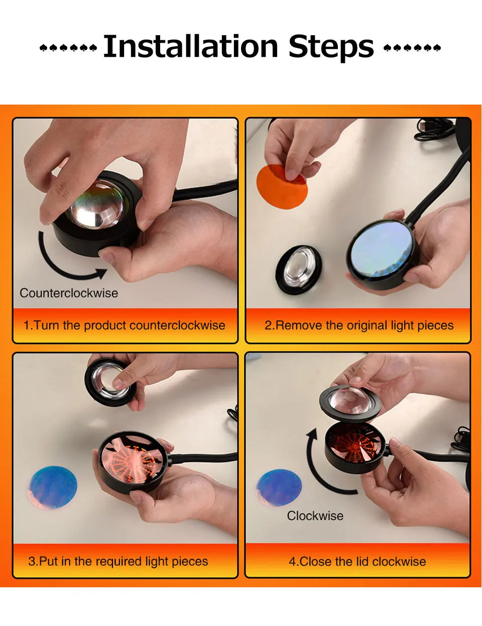 Lumora™ 16-Color Sunset Projection Lamp