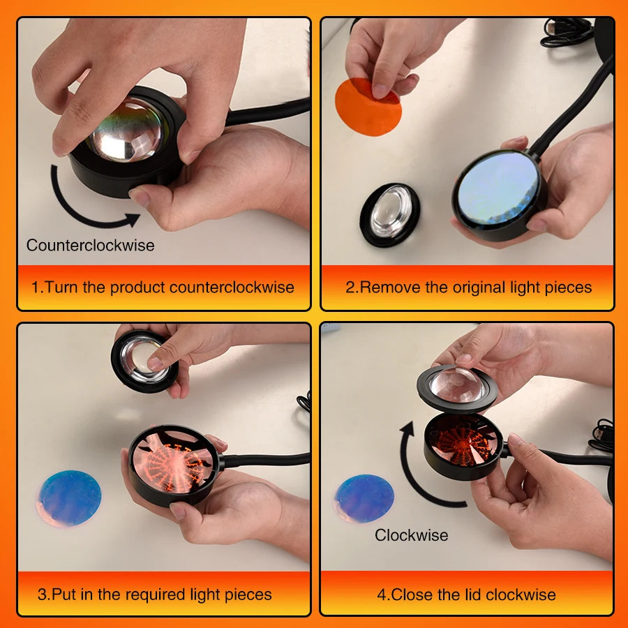 Lumora™ 16-Color Sunset Projection Lamp